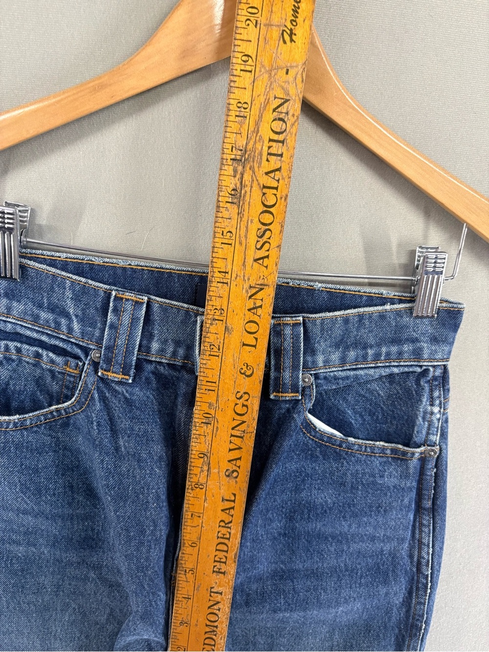 Khaite Albi Cotton Super High Rise Rigid Straight Leg Denim Jeans 27 Read - Picture 8 of 10